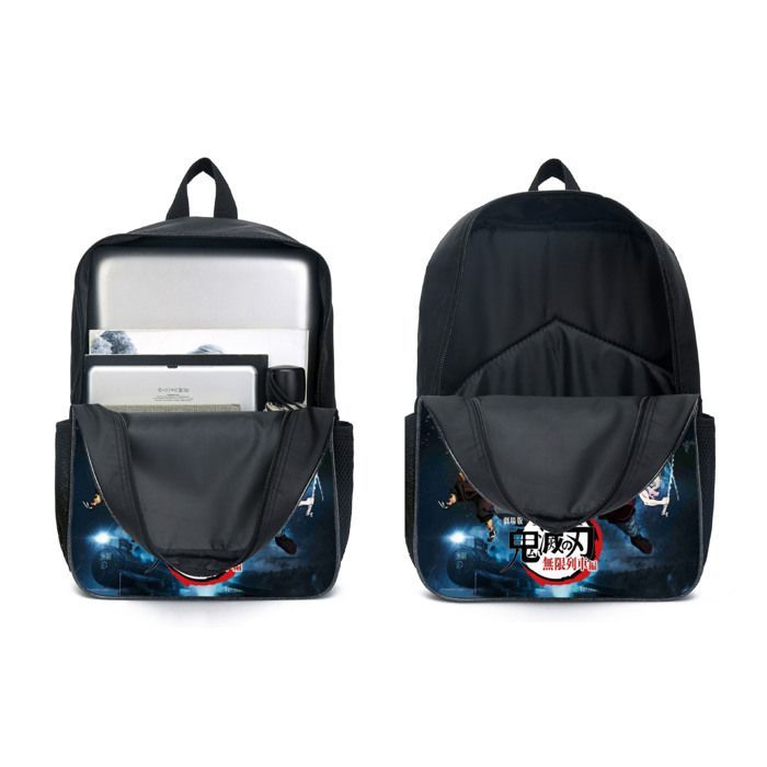 Set di 3 pezzi a tema Demon Slayer: borsa a tracolla, astuccio e zaino per bambini, adatto per la scuola elementare e media.