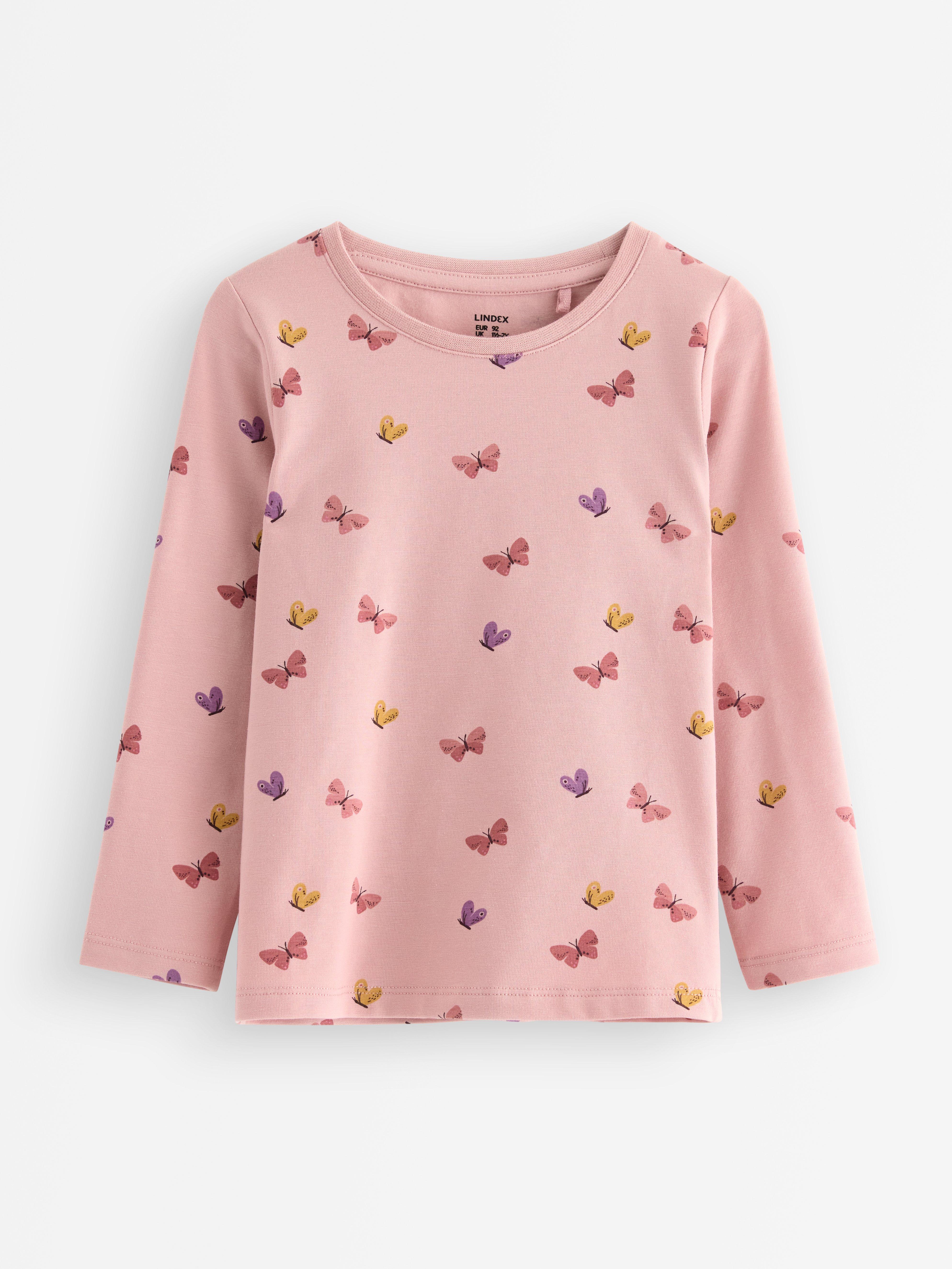 Top de manga larga color rosa empolvado