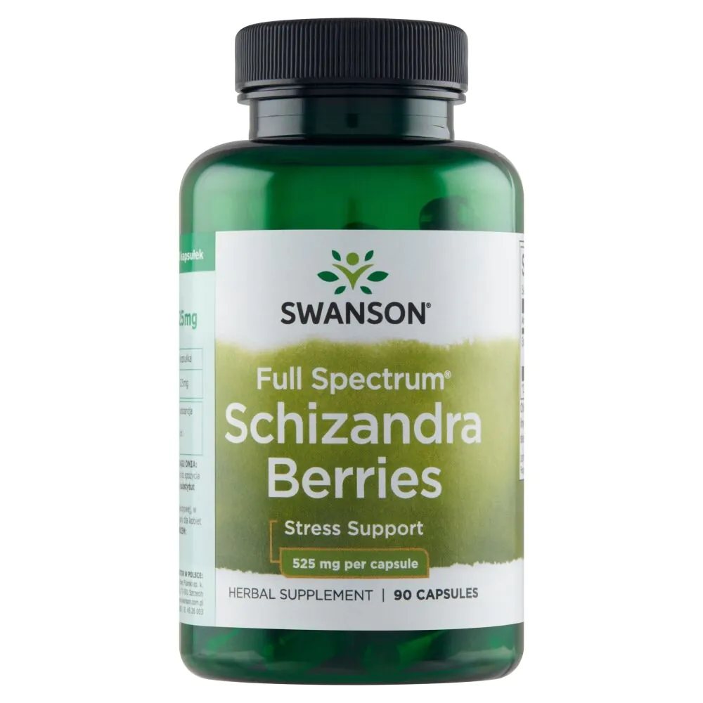Swanson Schizandra Berries Preparat z cytryńcem chińskim Kapsułki