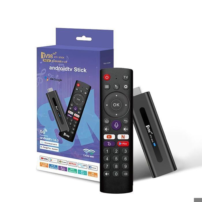 TV Stick 4K Voice Control 2GB+16GB, Android, H313 Quad-Core 64 bit WiFi5 Dual 2.4G/5G WiFi HDR10+ HD Smart TV Stick Box