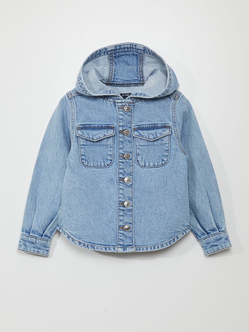 Spijkerjas met capuchon - BLAUW