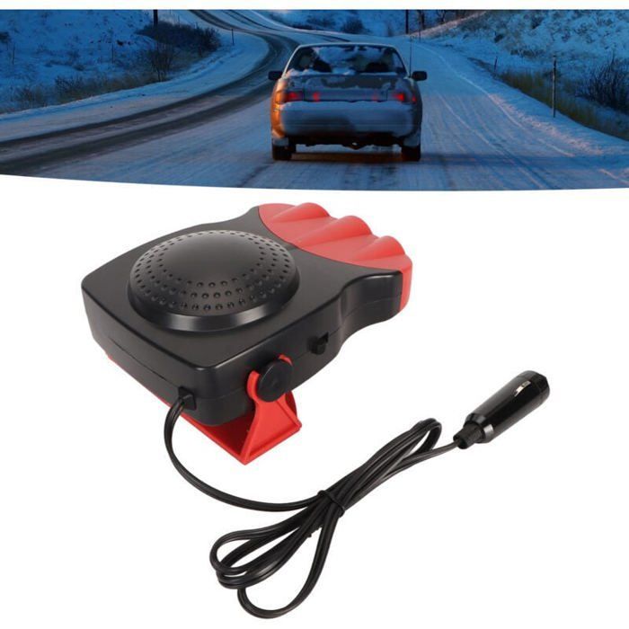 Riscaldatore per auto 12V 150W, girevole a 360°, portatile, leggero, con spina per accendisigari, sbrinatore rapido per parabrezza di camion.