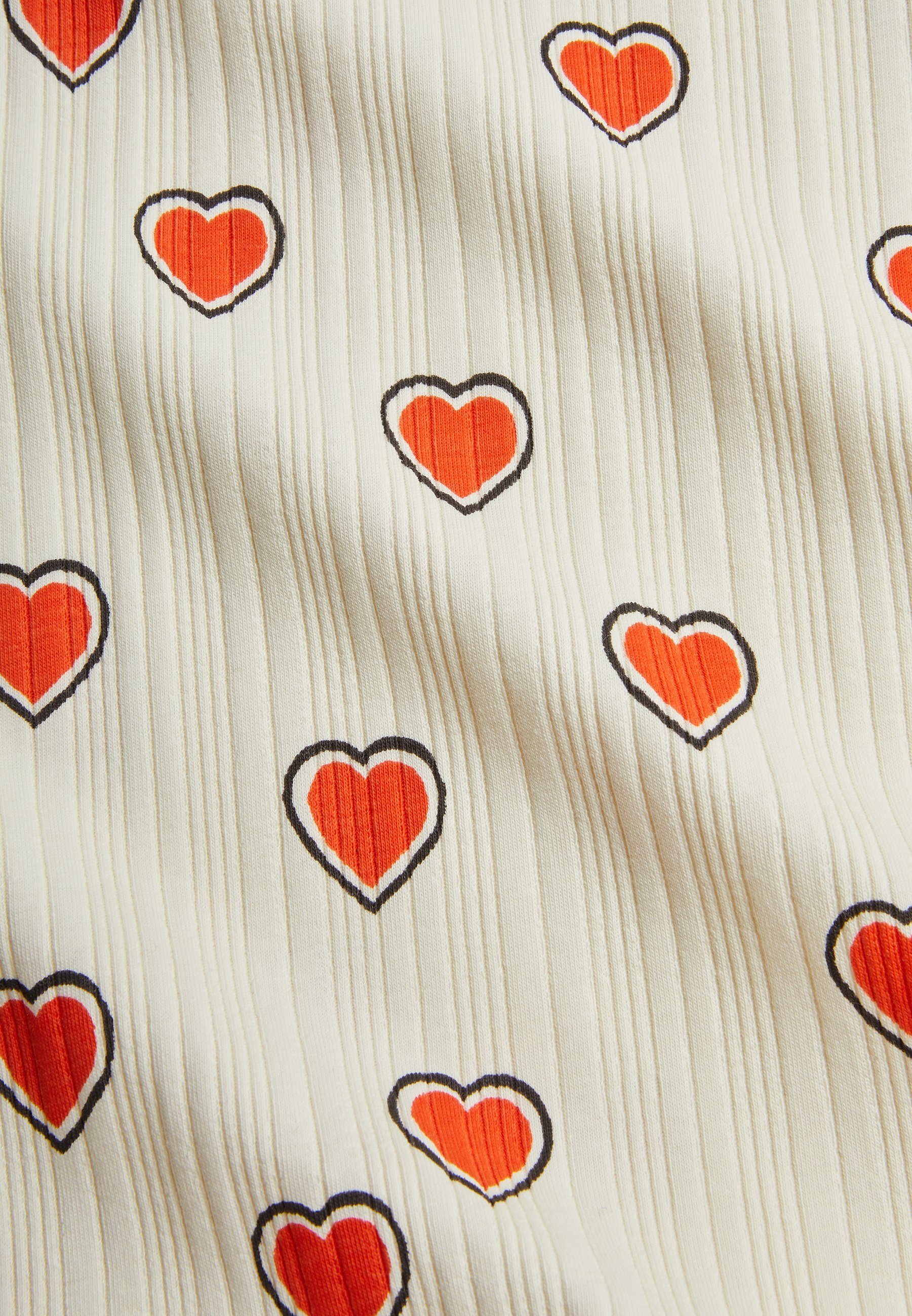 Abito Mini Rodini con cuori delineati - Abito in jersey - bianco sporco