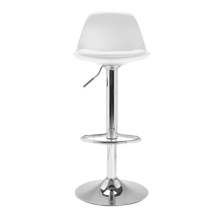 Conjunto de 4 banquetas de bar brancas com design KARL da IDMARKET