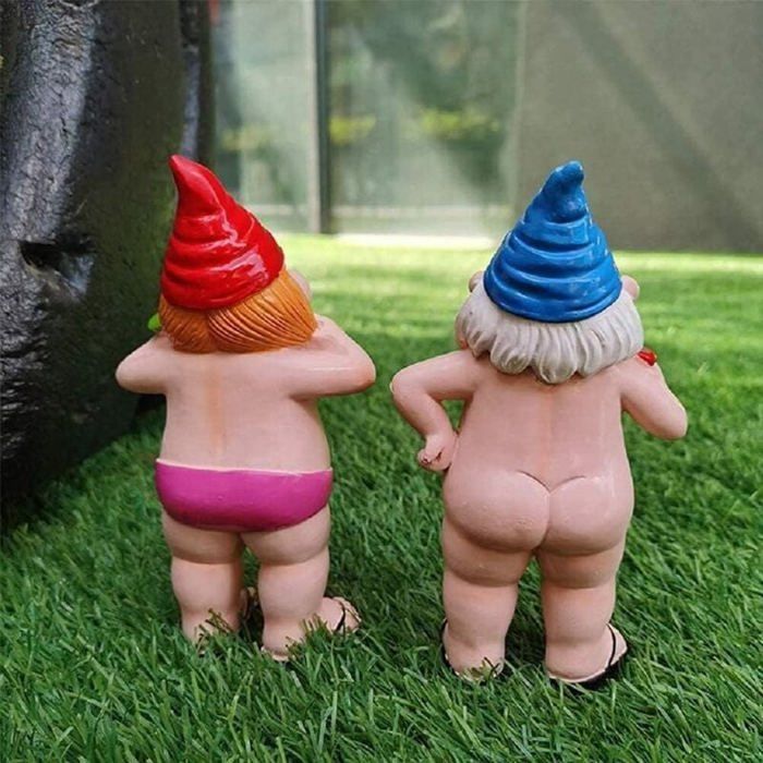 Gnomo de Jardim - Gnomos de Jardim Nus e Divertidos - Estátuas Pequenas e Atrevidas - Presente para Jardineiros, Famílias e Vizinhos