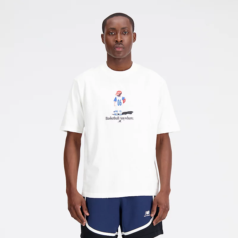 Heren basketbal T-shirt met graphic print - SEA SALT