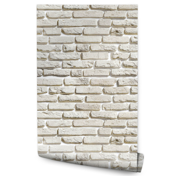 Tapeta Jasny Ceglany Mur Efekt 3D