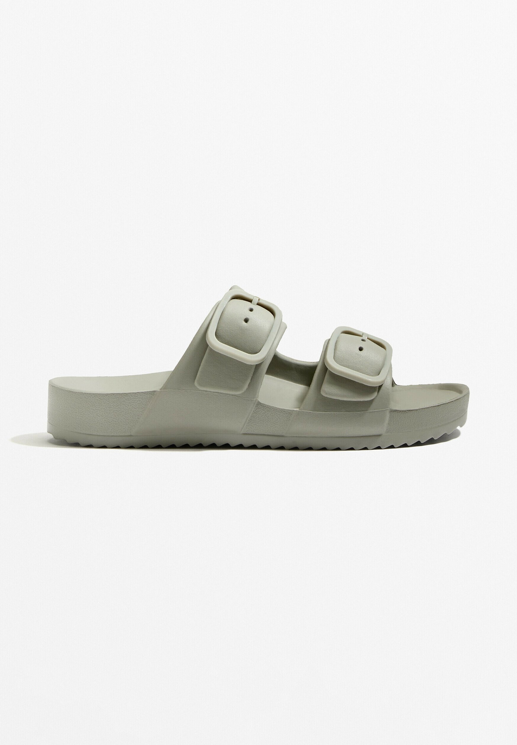 OYSHO BUCKLED - Scivoli da piscina - kaki