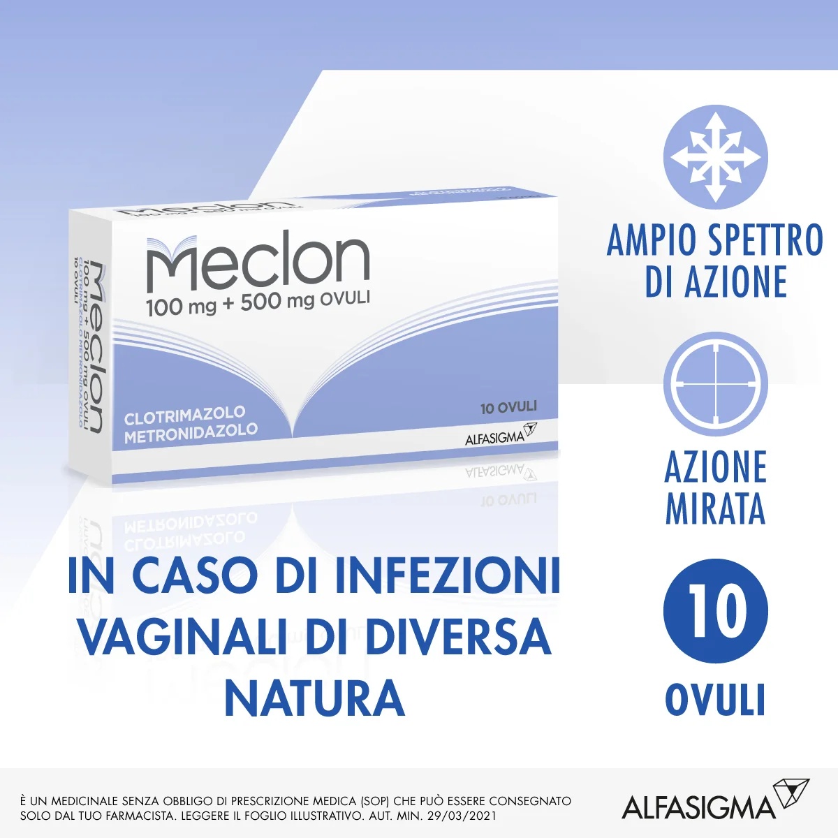 MECLON Meclon 100 + 500 mg 10 Vaginalzäpfchen zur Behandlung von Vaginalinfektionen