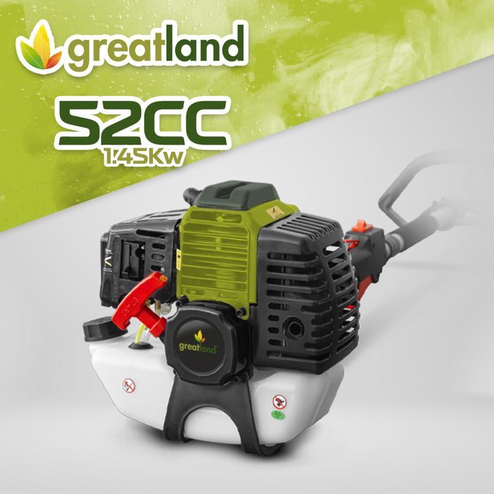 Freischneider - GREATLAND - 4 in 1 - 52 cm³ Motor - 43 cm Schnittbreite - Doppeltragegurt