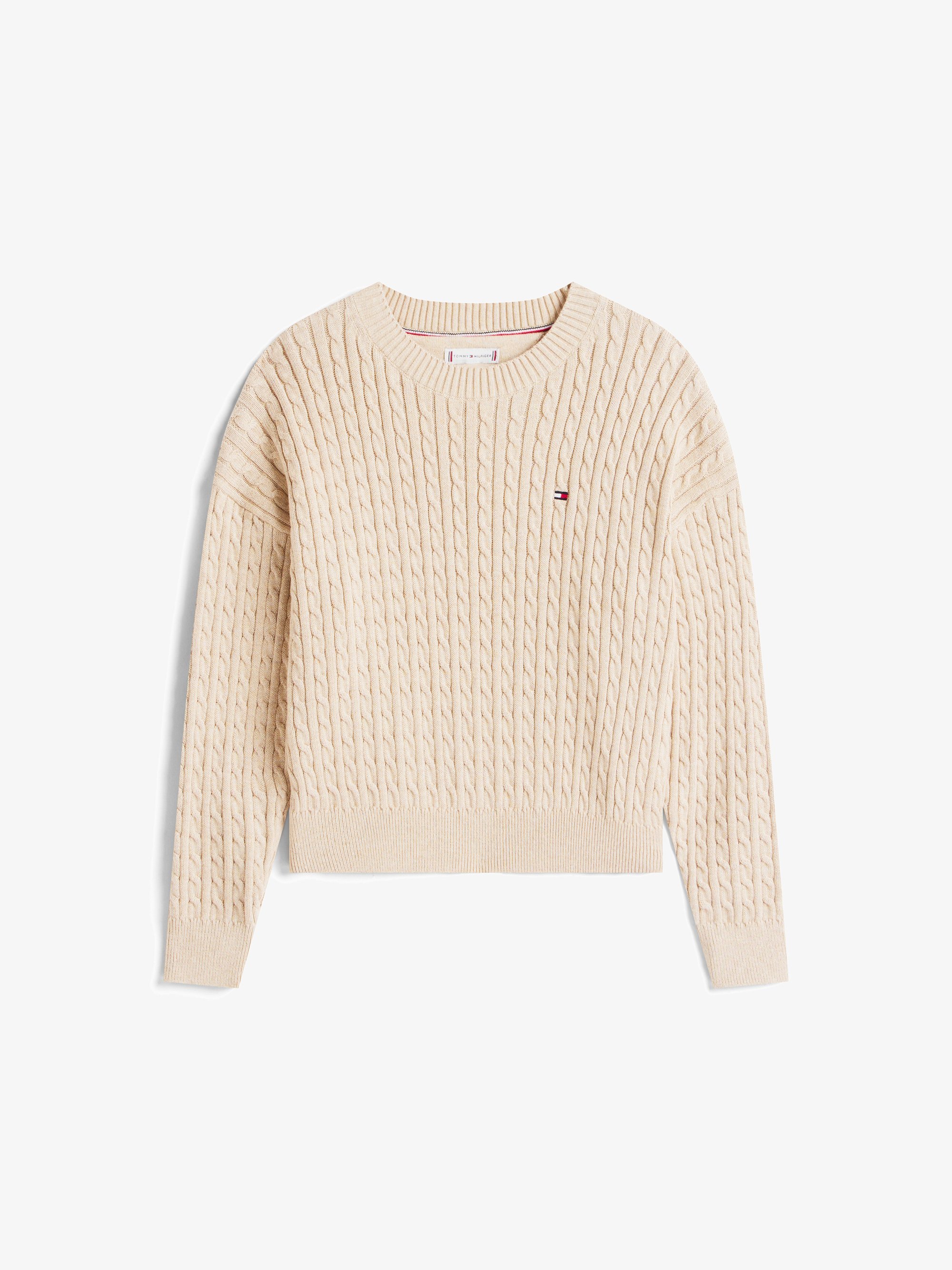 Tommy Hilfiger Maglione a trecce - Maglione - latte maltato