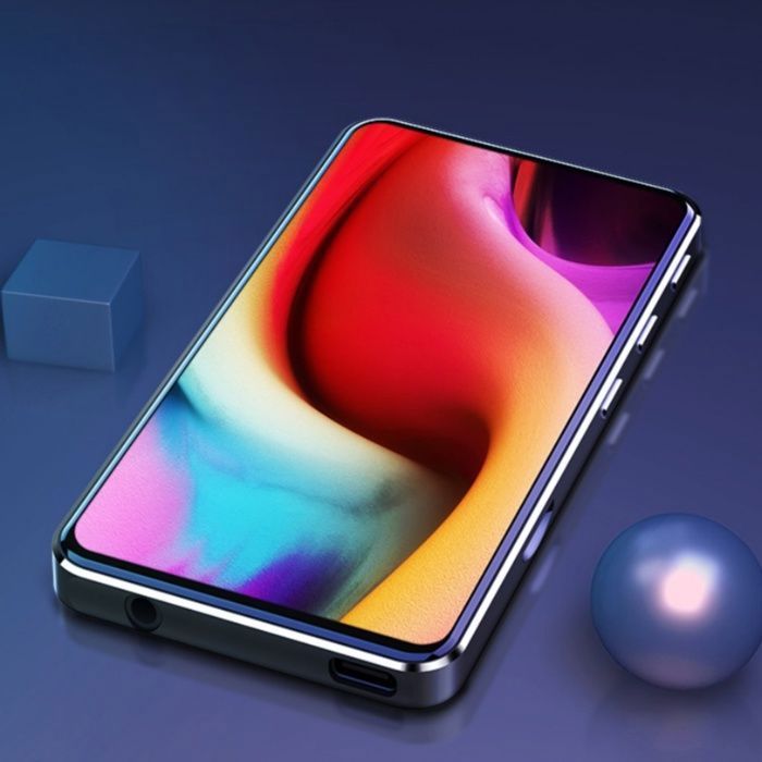 Reproductor MP4, cuatro núcleos, 64 GB, pantalla HD de 4 pulgadas, Wi-Fi, Bluetooth, reproducción de audio y vídeo, portátil, negro.