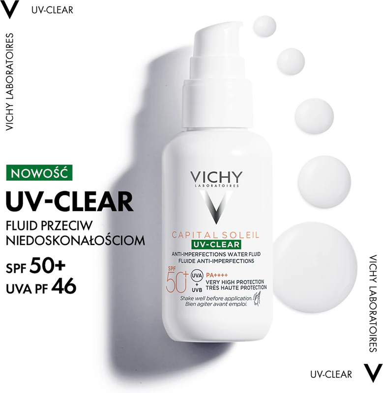 Vichy Capital Soleil UV-Clear, tratamento antirrugas para pele oleosa e com tendência acneica.