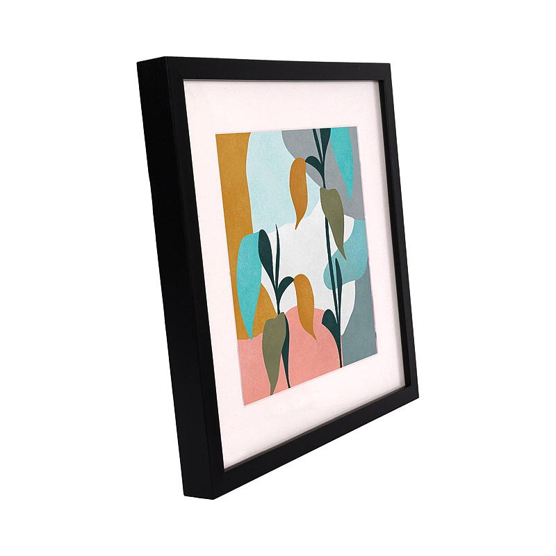 Cube cadre avec passe-partout 20 x 20 cm, noir