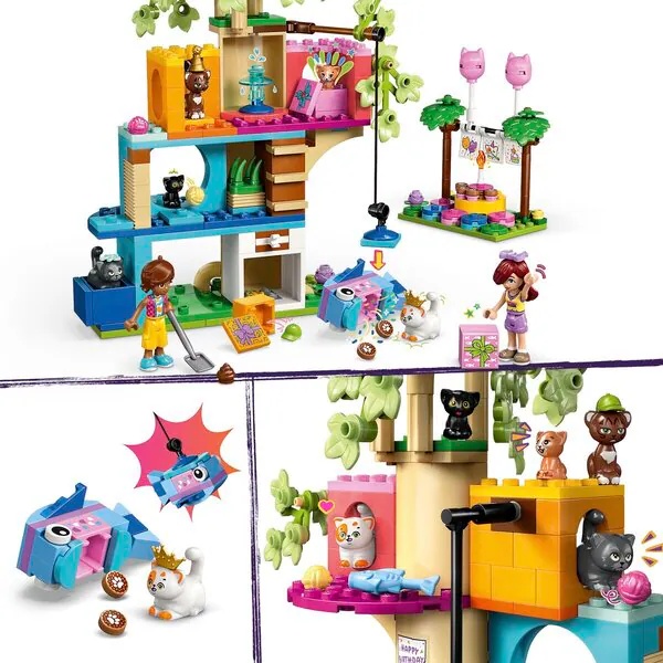 LEGO Friends 42666 Mačja rođendanska zabava i kućica na drvetu