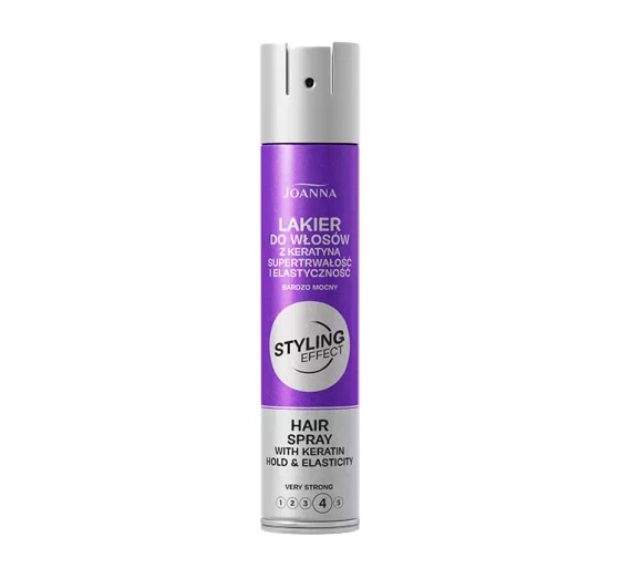 Joanna Styling Effect lakier do włosów supertrwałość i elastyczność Very Strong 250ml