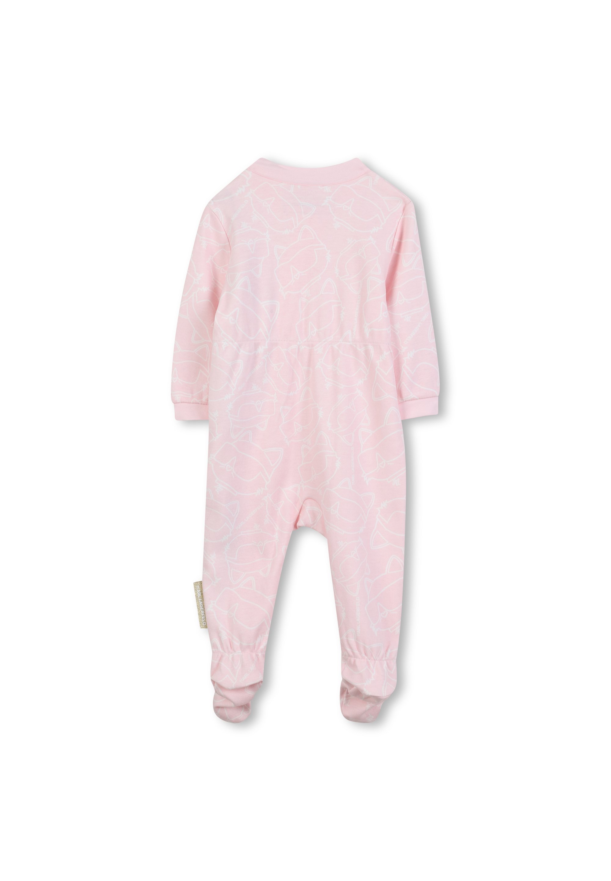 KARL LAGERFELD KIDS PIGIAMA + BAVAGLINO + CAPPELLO PER NEONATI - Tuta - bianco sporco rosa
