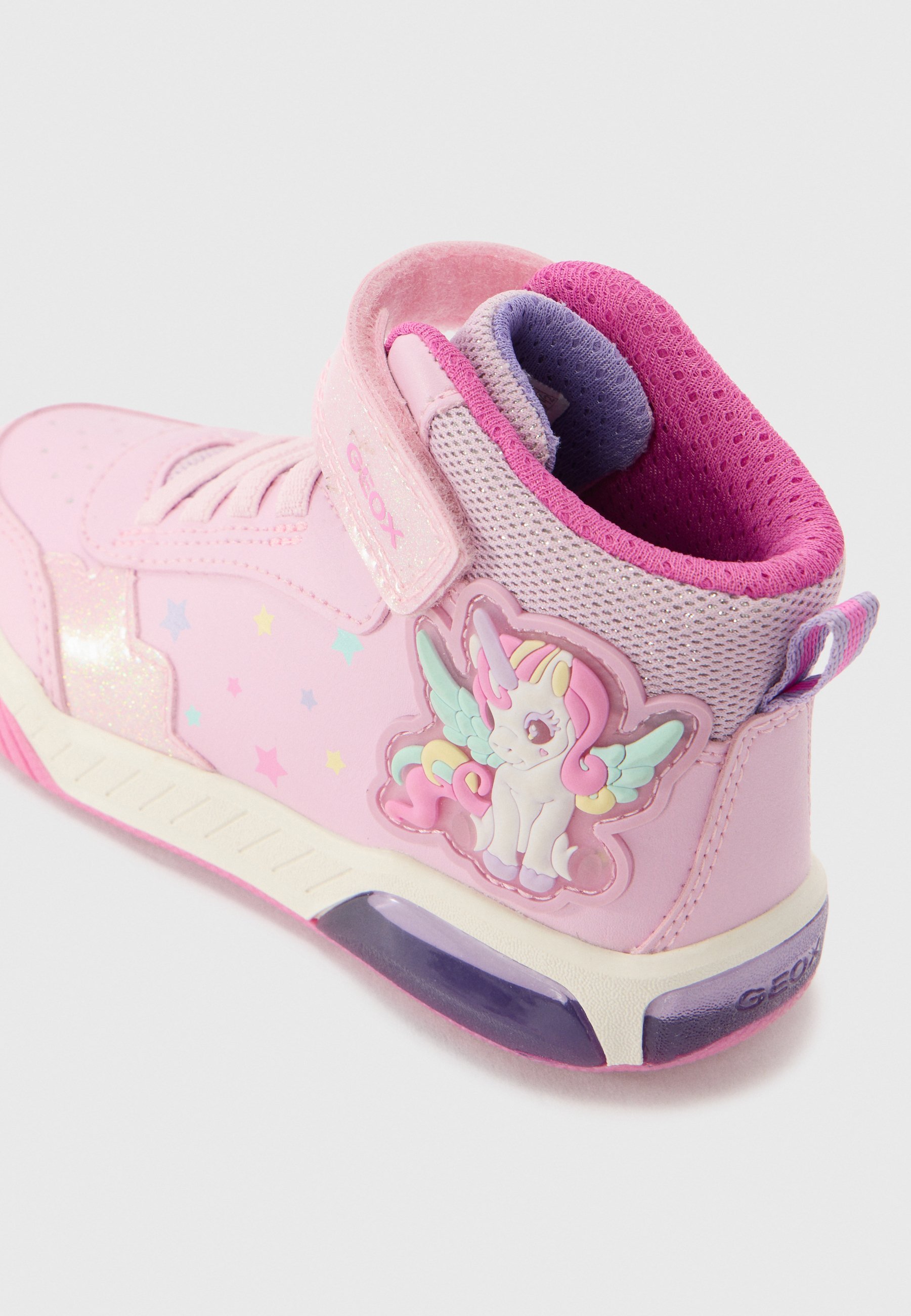 Geox J INEK - Hoge sneakers - roze/multicolor