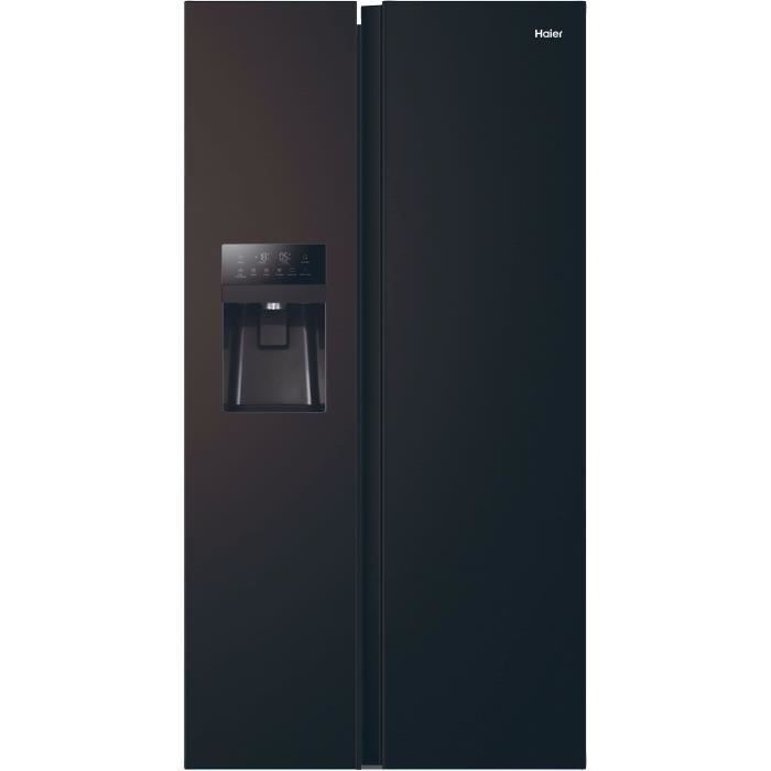 American-style refrigerator - HAIER - SBS 90 Series 3 HSR3918EIPB - Energy Class E - 515 L - 180 x 90 x 65.9 cm - Black