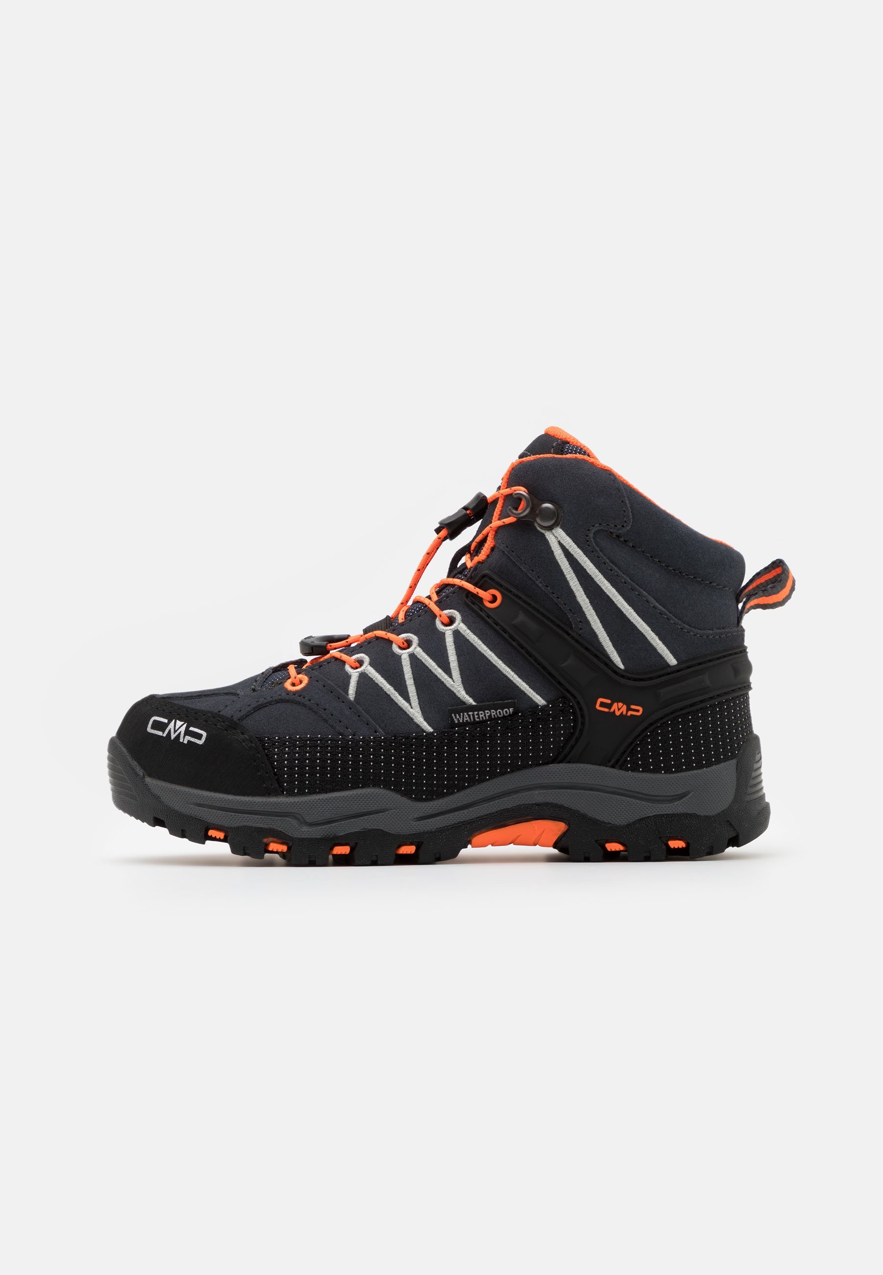 CMP KIDS RIGEL MID TREKKINGSCHOENEN WP UNISEX - Wandelschoenen - antraciet/flits oranje