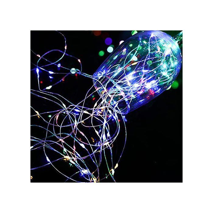 Set of 2 Colorful Solar String Lights for Outdoor Use, 12M, 120 LEDs, 8 Modes, Waterproof Solar String Lights