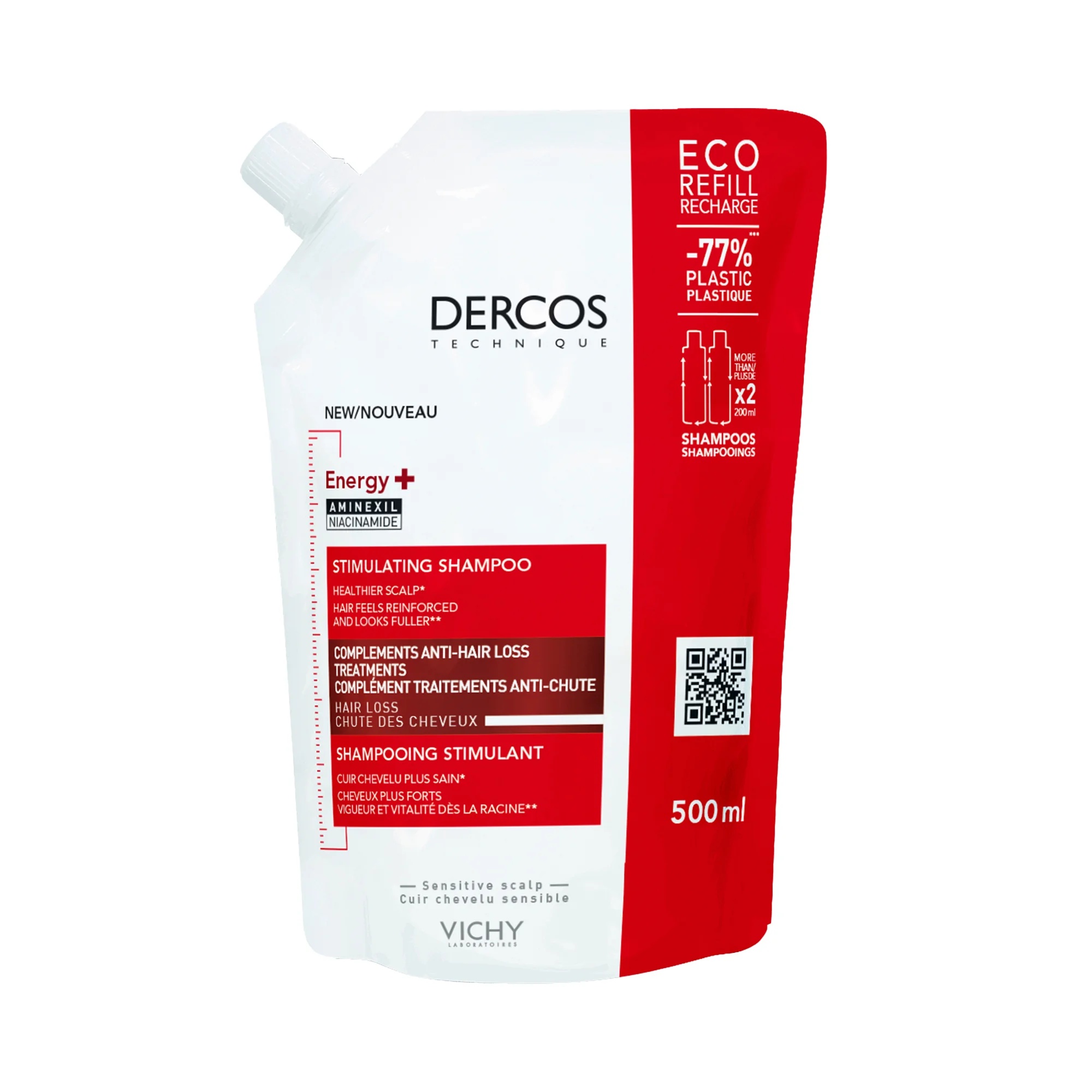 VICHY Vichy Dercos Eco Recharge Energiegevende Shampoo tegen Haaruitval 500 ml
