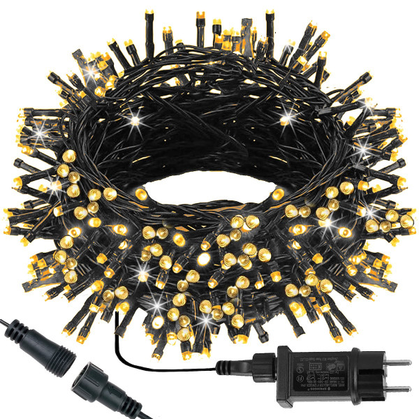 Lampki choinkowe 27,5 m biały ciepły   flash 500 LED IP44