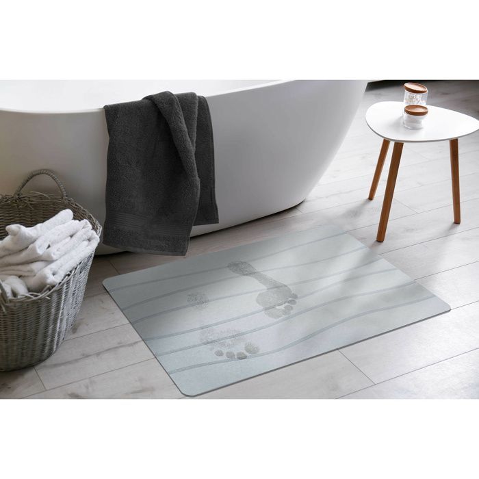 Tapis de bain 50 x 70 cm – Diatomite Ondelina – Séchage rapide & antidérapant