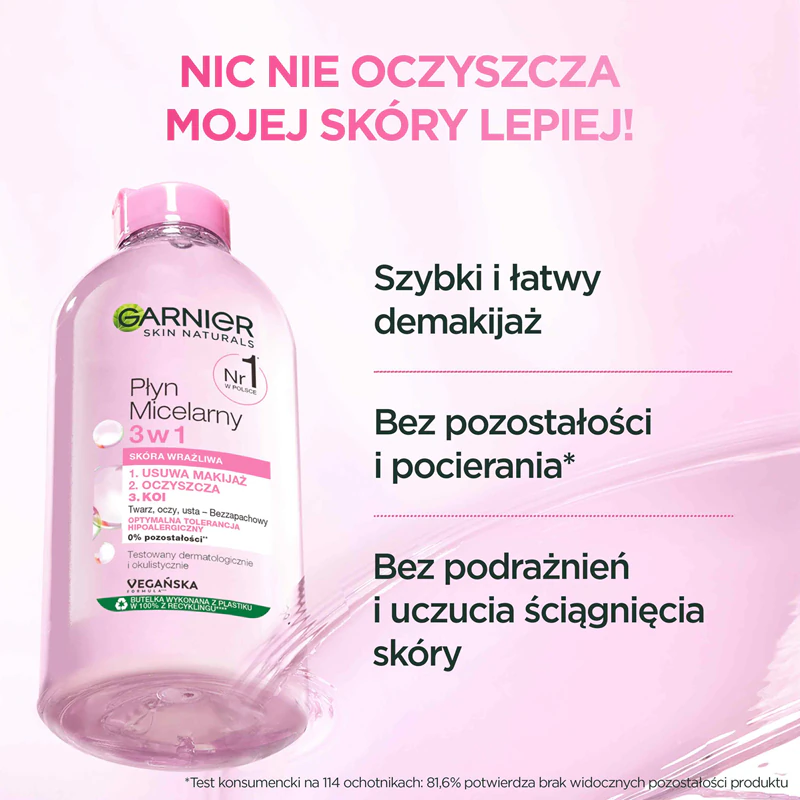 Água Micelar 3 em 1 Garnier Skin Naturals para pele sensível