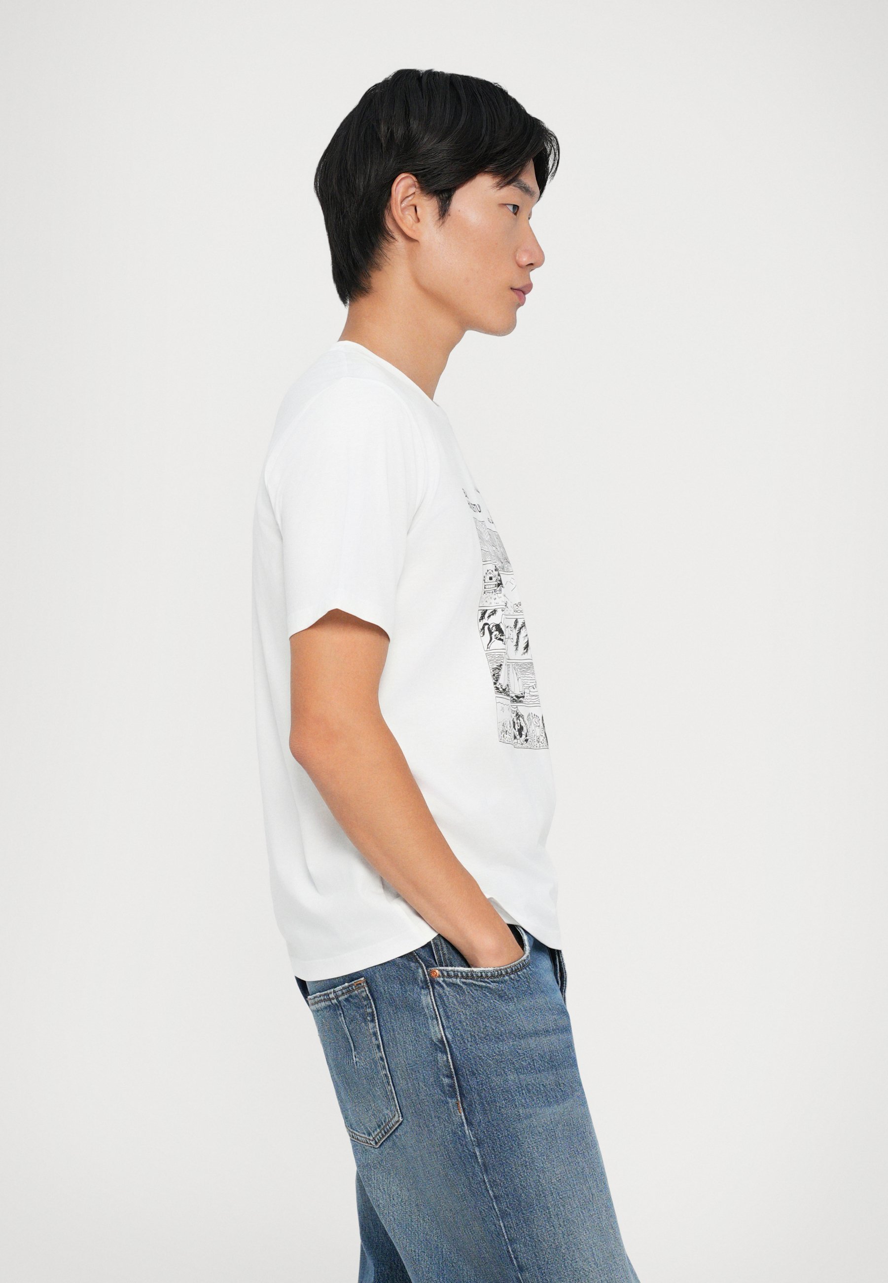 T-shirt imprimé Bally - blanc/noir