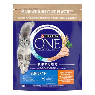 PURINA ONE Senior 11+ Kurczak i pełne ziarna Sucha karma dla kotów