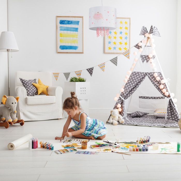 Relaxdays Lampe à suspension, chambre enfant, abat-jour motif ballerine, HxD : 158x35 cm, luminaire suspendu, blanc/rose