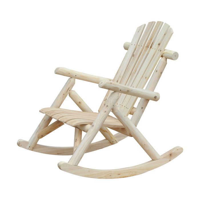 Silla de jardín Adirondack - Outsunny - estilo neorretro, asiento y respaldo ergonómicos - madera de pino - natural