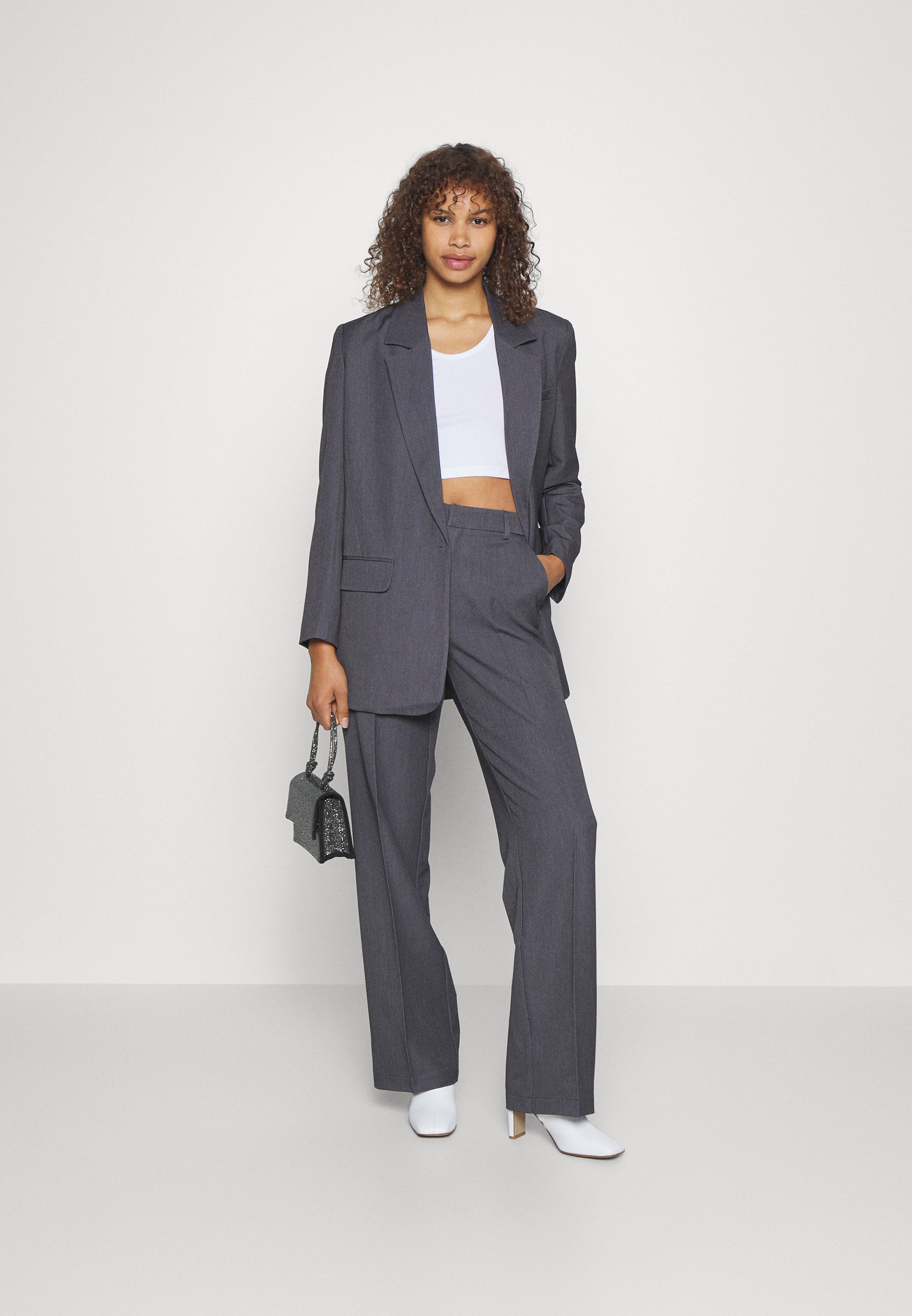 ONLY Tall ONLHATTIE PANT - Broek - donkergrijs