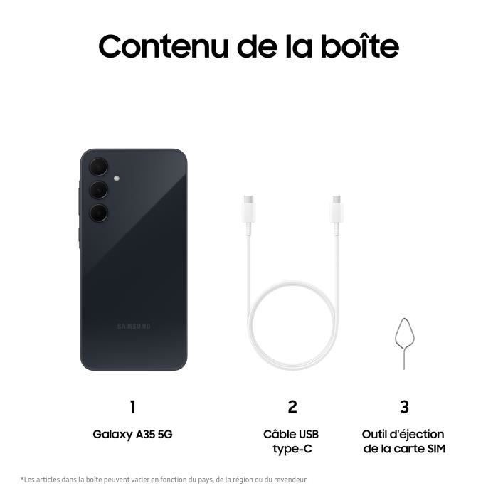 Samsung Galaxy A35 Smartphone 128 Go 5G Bleu nuit