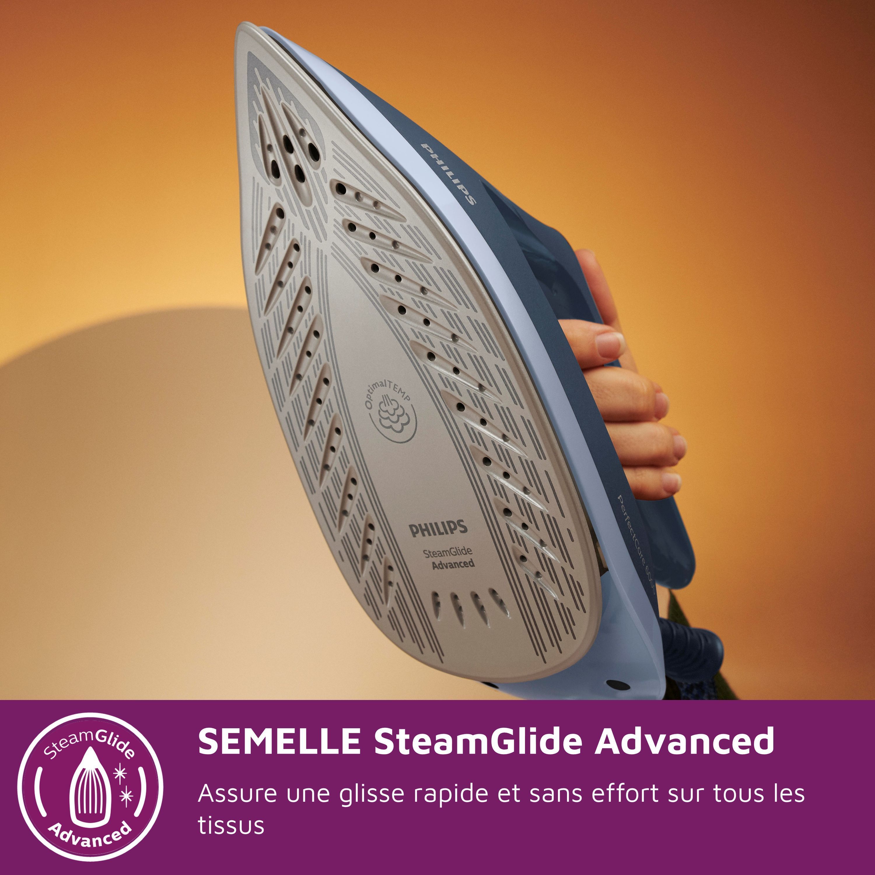 Steam Generator Iron - PHILIPS - PSG6042/20 - PerfectCare Compact Series 6000 - 8 bar - 1.8L - Blue