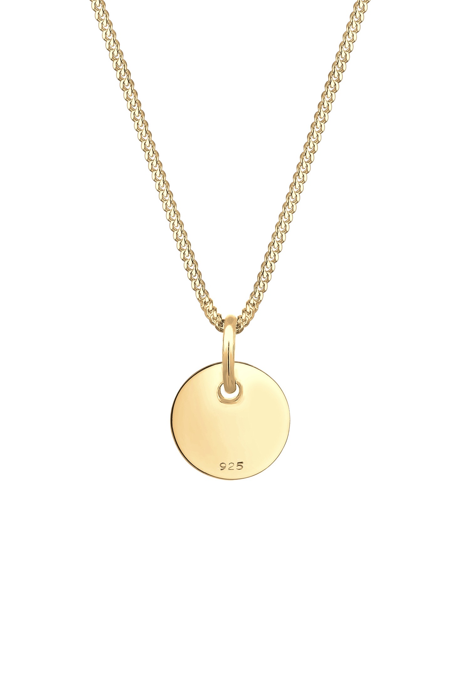 Elli Femmes Pendentif Plaquette Basique Géo Look en Argent Sterling 925