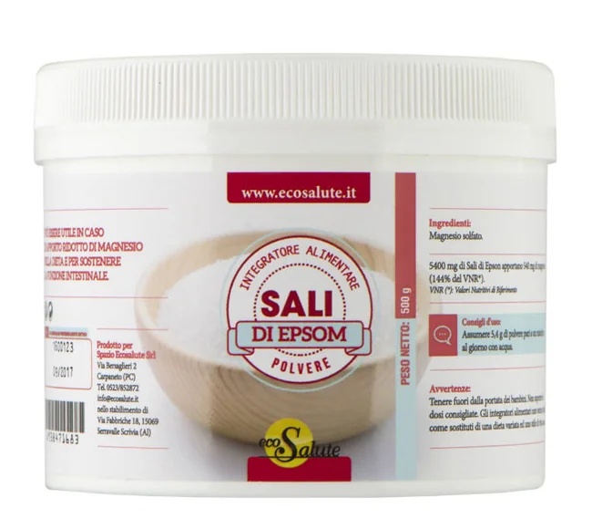 Voedingssupplement Epsomzoutpoeder met magnesium 500 g