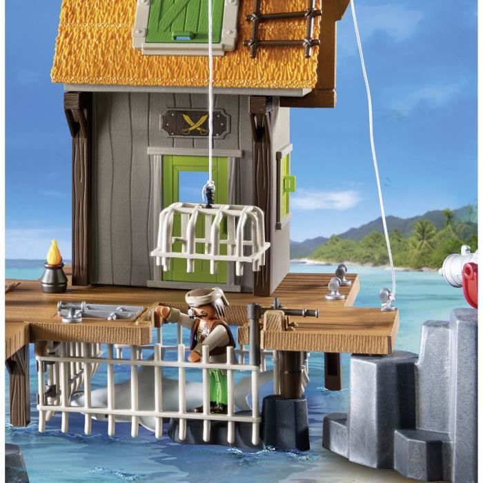 PLAYMOBIL 71792 Pirate Port with Hideout, Prisons and Cannon, 165 pieces, Pirates, Ages 4+
