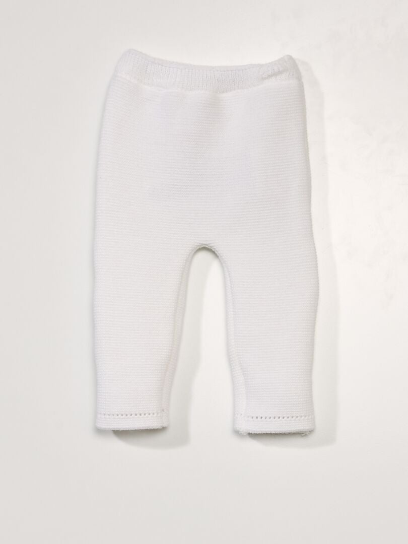 Calças 'La Manufacture de Layette' - Fabricadas na França - brancas