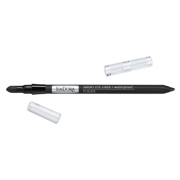 Delineador de ojos ahumado IsaDora + resistente al agua 1.2g - 10 Negro
