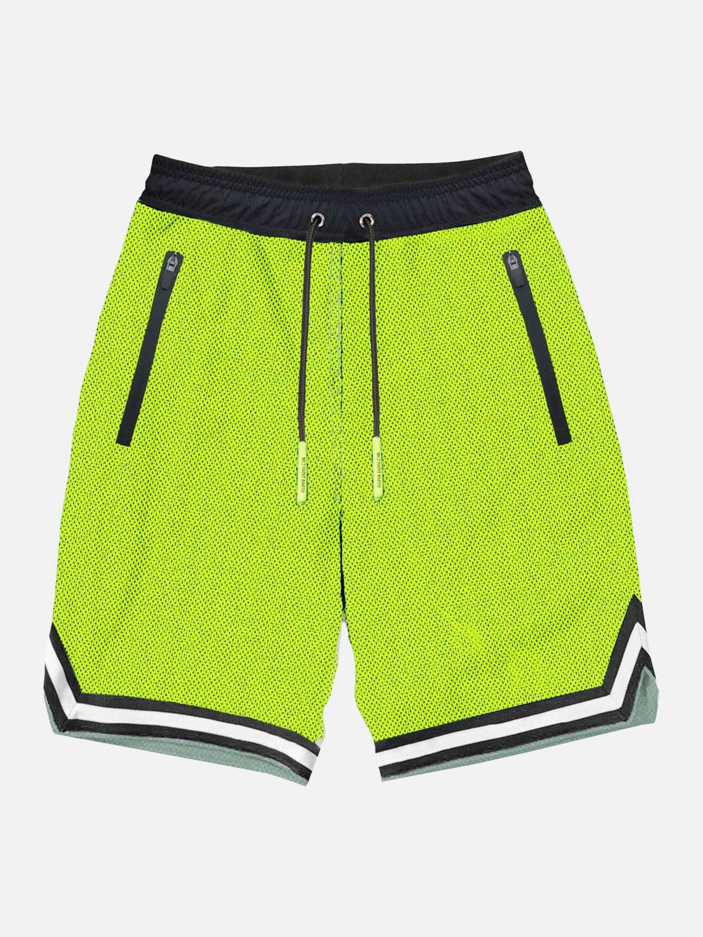 Fluorescerend geel zwempak in surfstijl