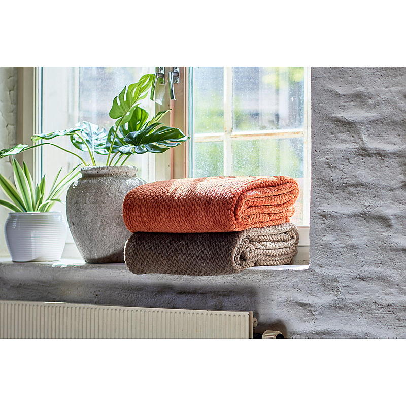 Heimteppich 150x200 cm Flanellfleece Cognac