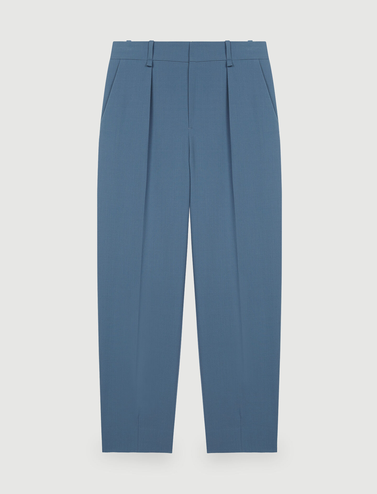 Pantaloni de costum cu croială dreaptă - Albastru oțel