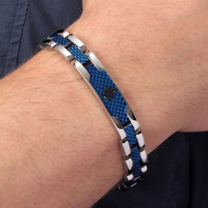 Bracelet - Maserati - JM419ASC02 - Stainless steel - Blue center - 21.5 cm