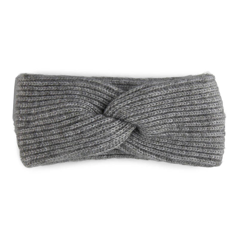 Bandeau gris anthracite, aspect mohair