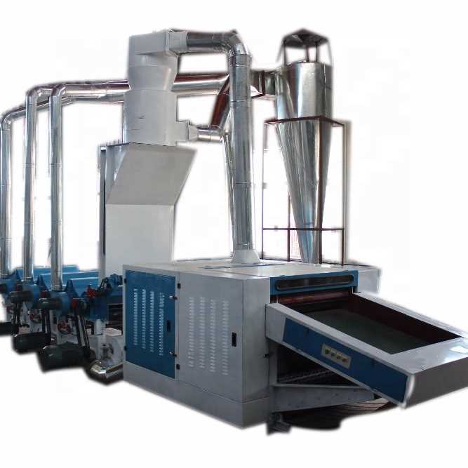 Línea de máquinas de reciclaje de residuos textiles Máquina de apertura de tela de algodón