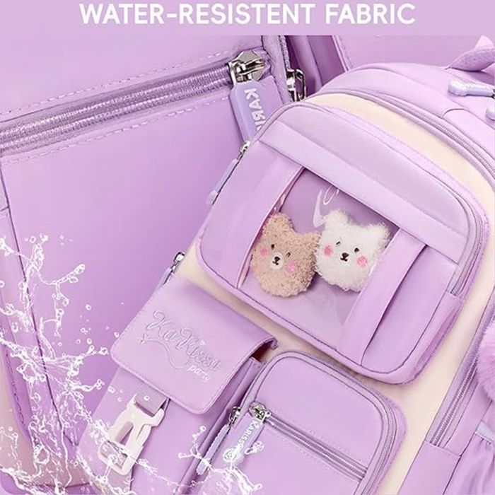 Cartable Fille Primaire, Sac à Dos Respirant pour Filles CP CE1 CE2 CM1 CM2, Sac Ecole Décontracté pour les Enfants