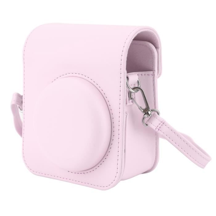 OMABETA Mini Borsa per Fotocamera Istantanea, Mini Borsa Protettiva per Fotocamera Istantanea, Custodia Fotografica in Pelle PU, Rosa