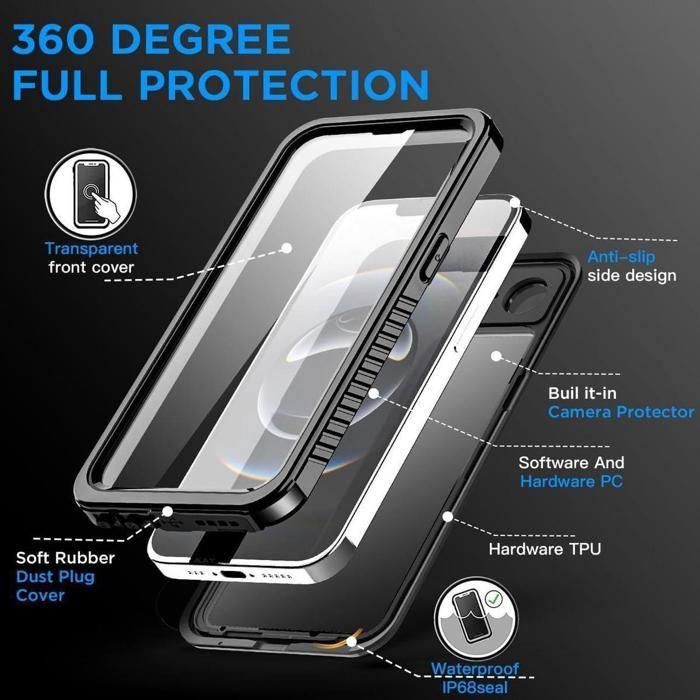 Funda impermeable para iPhone 16e de 6,1